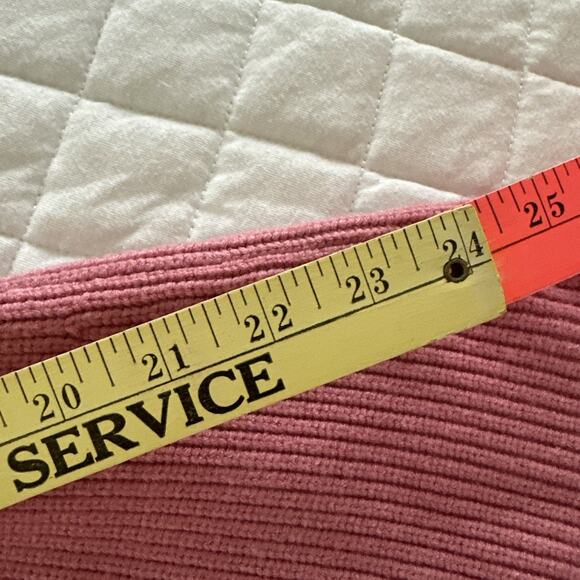 HOUSE OF HARLOW 1960 Womens Sweater Large Pink Ribbed Knit Cropped Preppy Casual - Picture 12 of 12